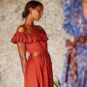 Cleobella Daria Brick Midi Dress